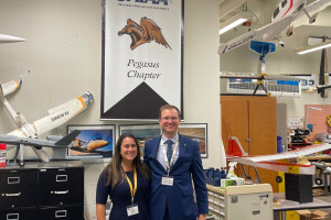 Alumni Anne Saad and Jonathan Strombeck from Boeing
