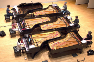 Photo of pianos on stage.
