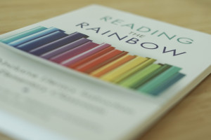 Reading the Rainbow book.