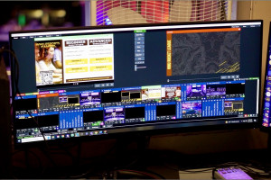 Computer monitor used for livestreams.