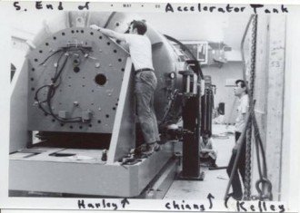 End of accelerator tank. Harley, Chiang, Kelley