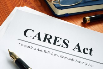 CARES Act paper and pen graphic