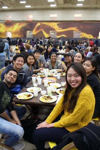 Students enjoy a meal together during one of the many festivals held during International Education Week at WMU.