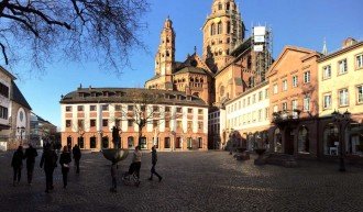 Street view of Mainz, Germany