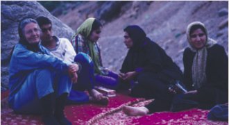 Friedl with a group of women in Sisakht, Iran
