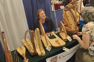 Photo of musical instrument vendor.