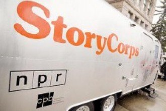 Photo of StoryCorps van.