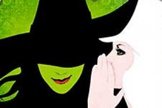 Photo of poster for musical Wicked.