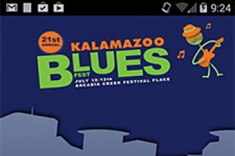 Image of the Kalamazoo Blues Festival app.