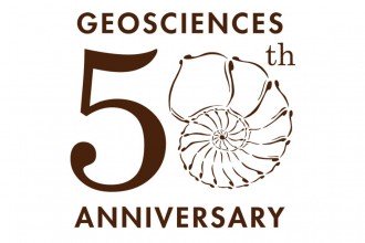 Department of Geosciences 50th anniversary logo.