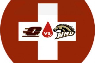 WMU-CMU blood drive logo.