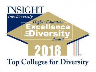 Logo that reads Insight Into Diversity Higher Education Excellence in Diversity Award 2018, Top Colleges for Diversity