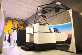 Rendering of Aviation Educaiton Center's new simulator lab.