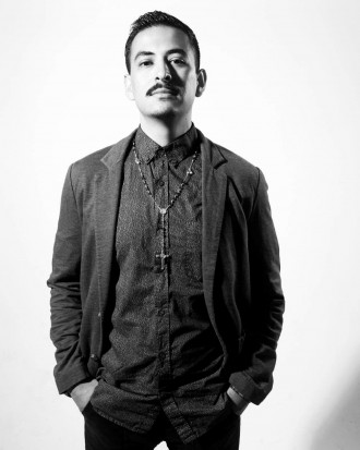 Black-and-white photo of Marcelo Hernandez Castilo.