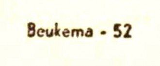 1952 Beukema's signature