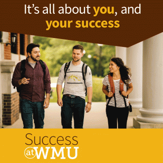 Cover page of a printed Success at WMU promotional piece.