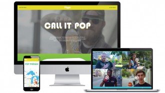 Preview of the elements of the Call It Pop campaign displayed on a computer screen.