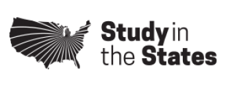 Study in the States logo which is a graphic of the continental United States and the words Study in the States. 