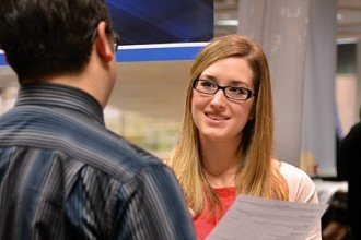 Photo of WMU career fair.