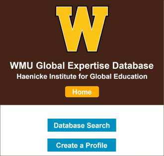 Decorative image of home screen of Global Expertise Database