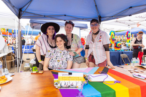 WMU wants all students to be their true selves, so it encourages Broncos to attend and take part in Kalamazoo’s Pride events every June. Representatives from WMU’s LGBT+ Student Services stand at their booth to make sure everyone knows WMU supports the community.