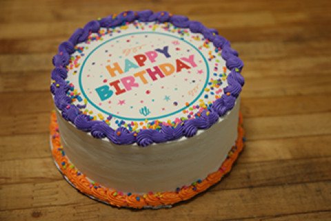 Happy Birthday decorated cake 