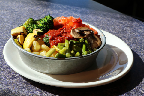 healthy vegan pasta meal