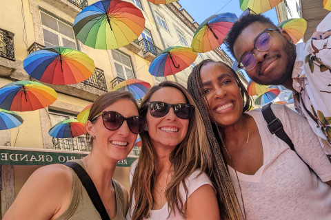 WMU Haworth students on a business study abroad trip to Portugal.
