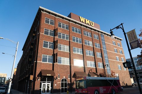 200 Ionia Building that houses WMU-Grand Rapids and the AMP Lab at WMU