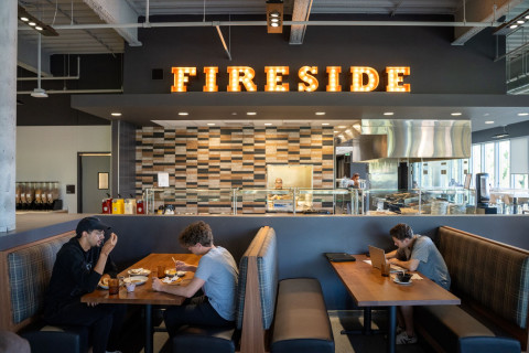 View of Fireside line in Student Center Dining