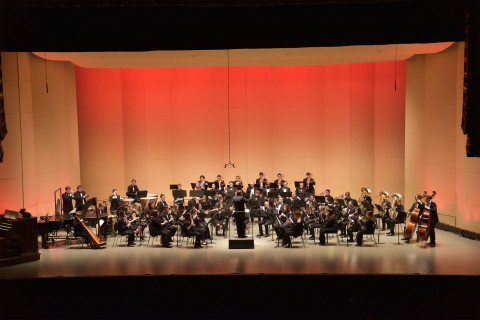 orchestra on a stage 