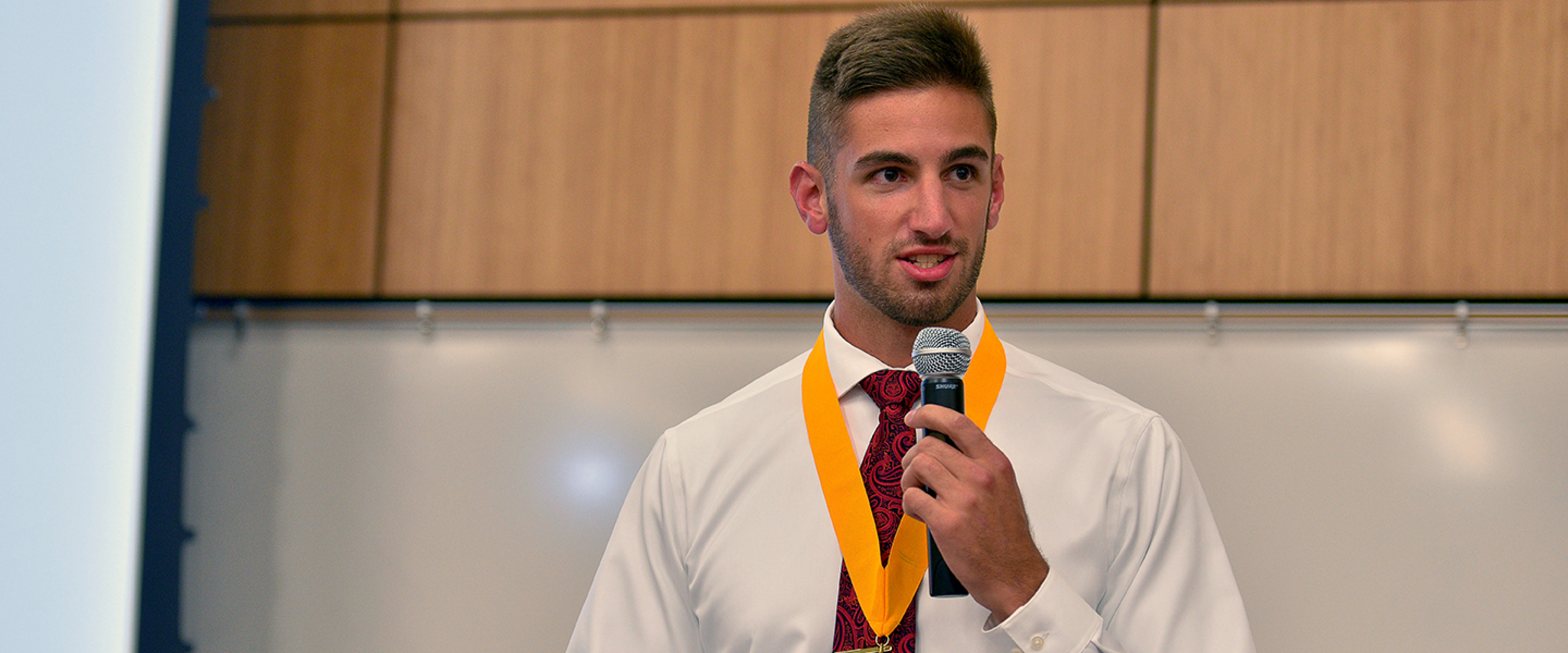 Male Medallion student speaking.