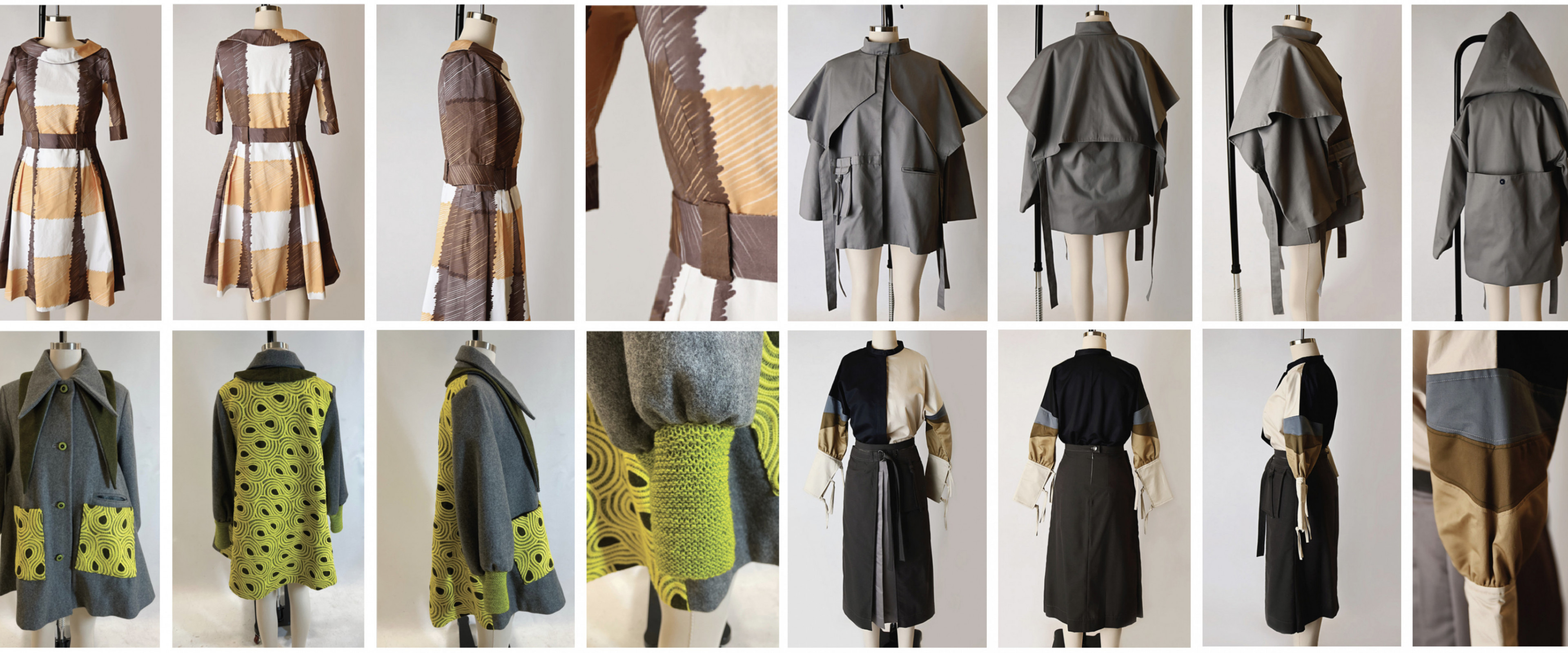 photos of clothing designed by FCS students