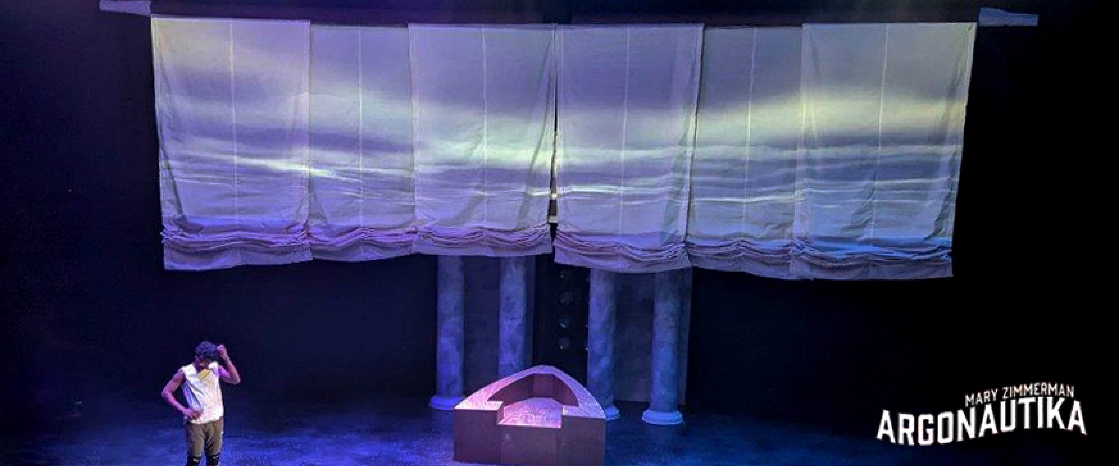 Projections of clouds for WMU Theatre's production of Argonautika by Mary Zimmerman