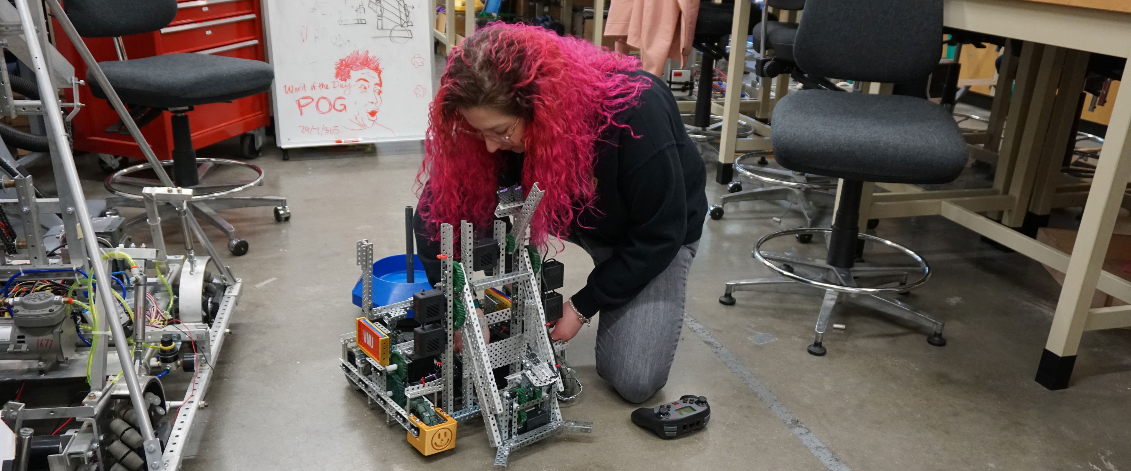 Julianna Buck with robot