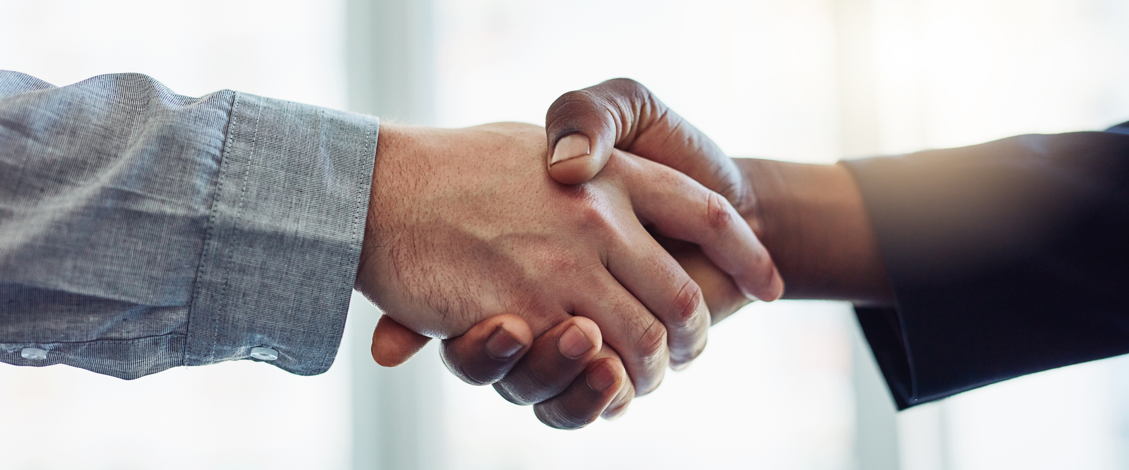 Two men shaking hands