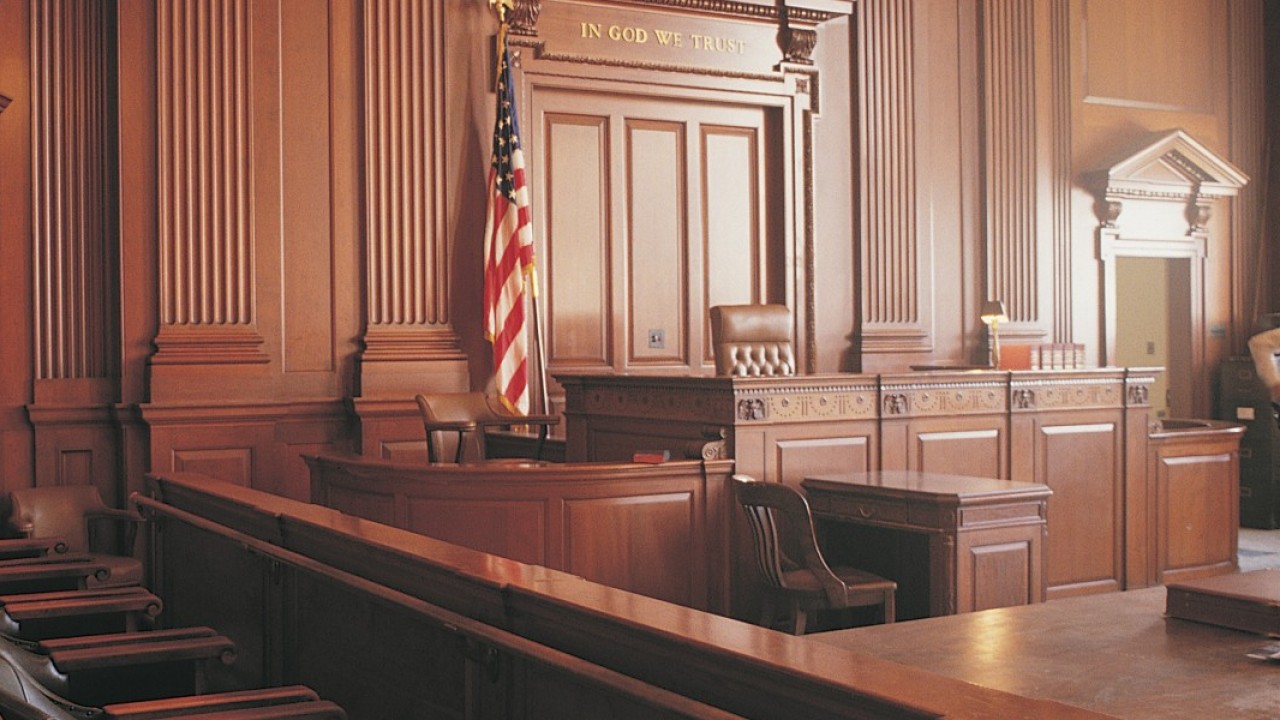 Empty courtroom