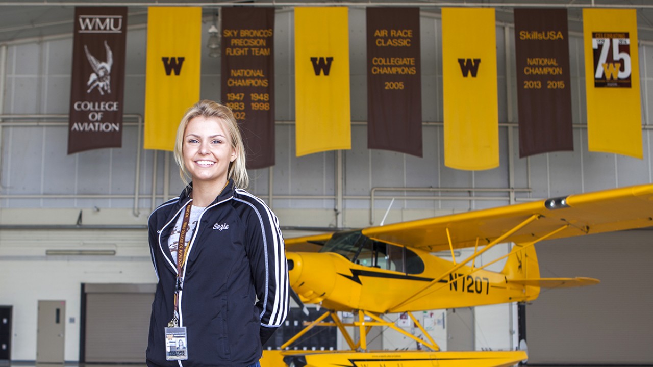Aviation Student with seaplane