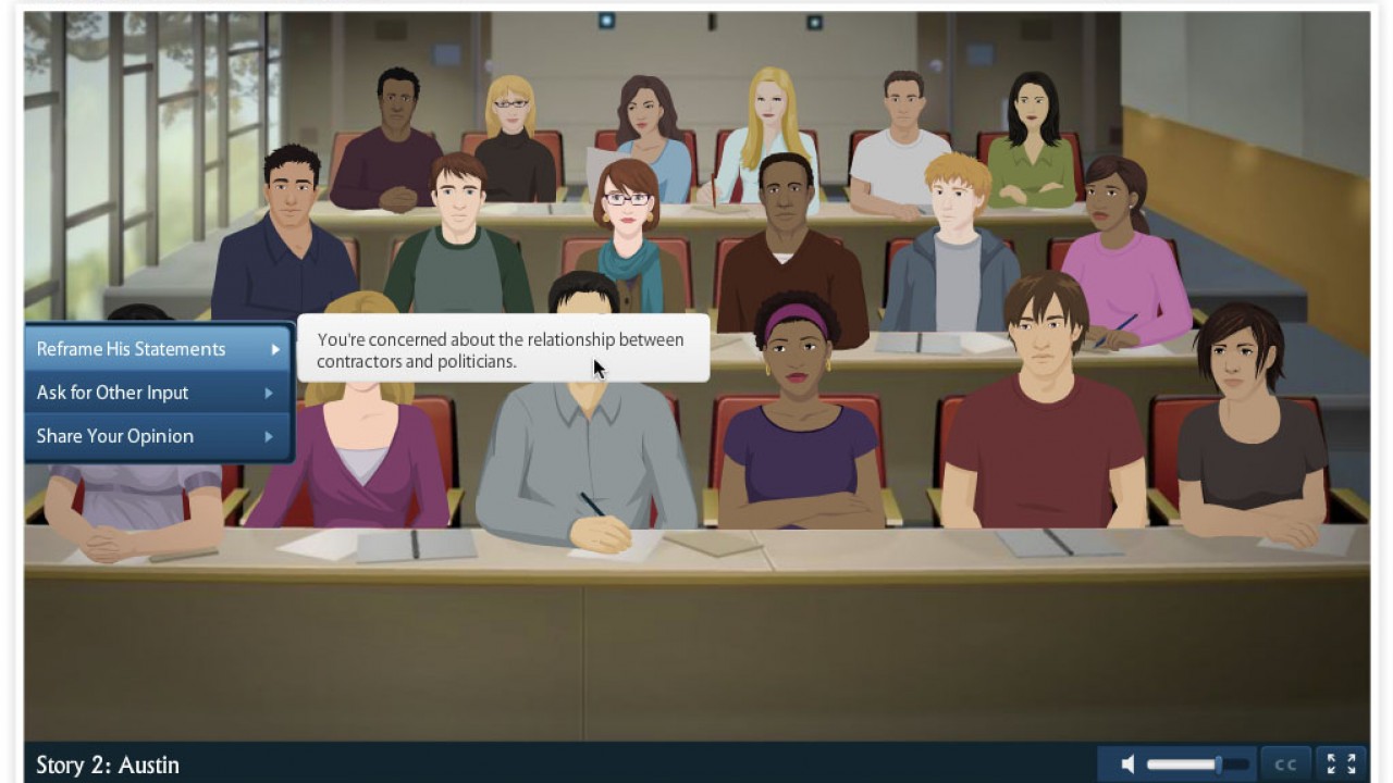 Screenshot of the faculty and staff training module