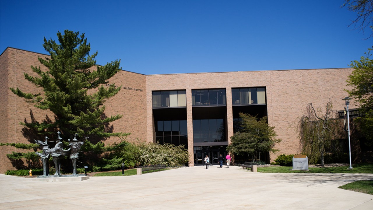 A front view of the Dalton Center