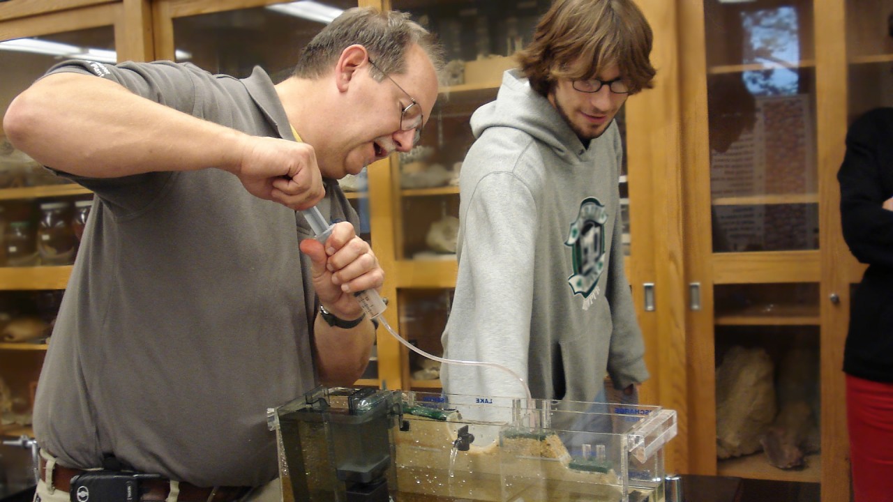 Faculty conducting Aquoustest