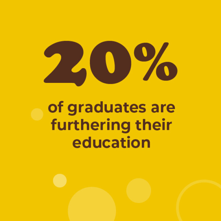 20% of graduates are furthering their education