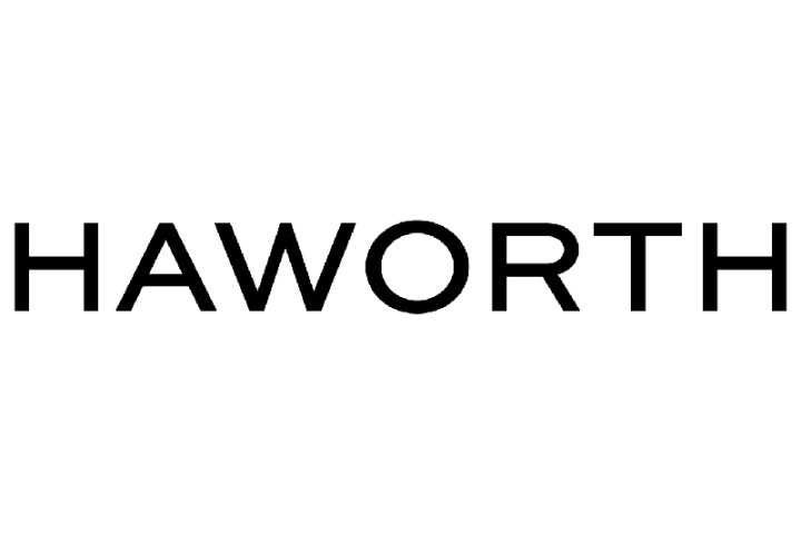 Haworth logo in black.