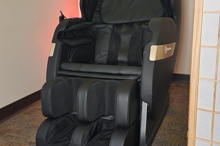 Massage Chair in a room.