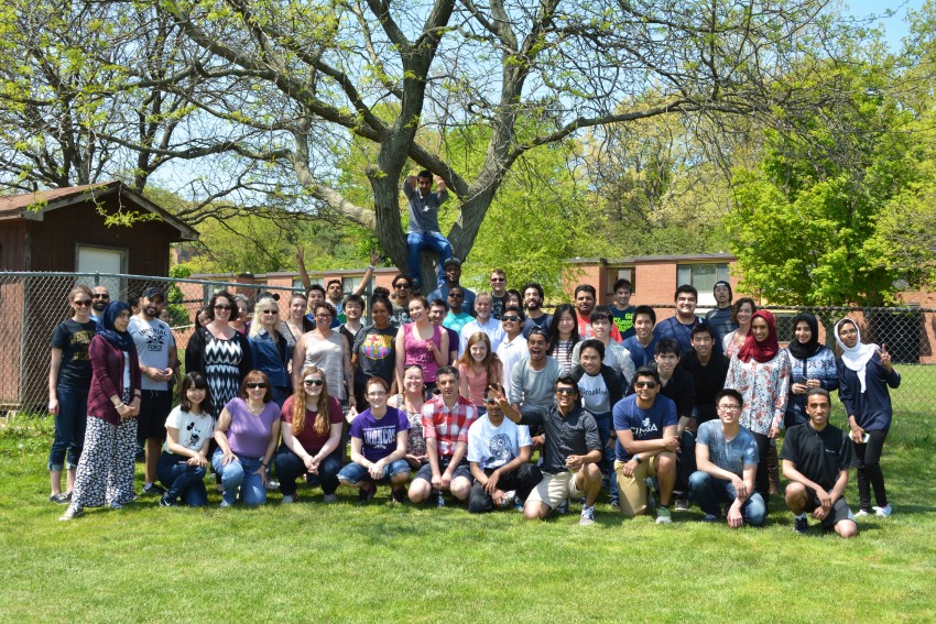 Group picture of students and staff at CELCIS picnic