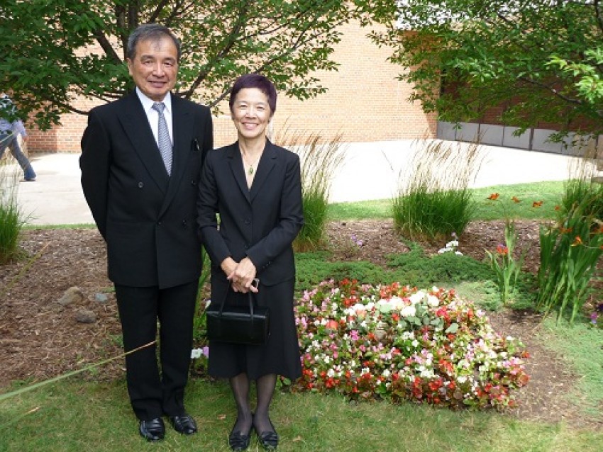 Michiko Yamamoto and her husband.