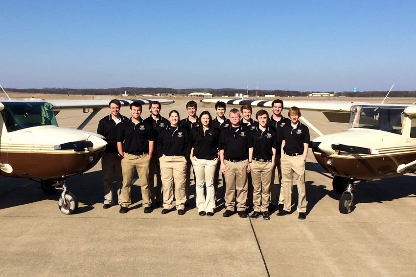 Photo of the Sky Broncos precision flight team.