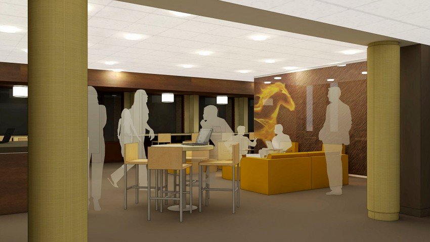 Graphic depicting plans for renovations to the WMU-Beltline computer lounge.