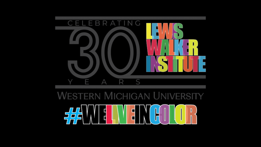 The logo for 30 years of the Lewis Walker Institute.