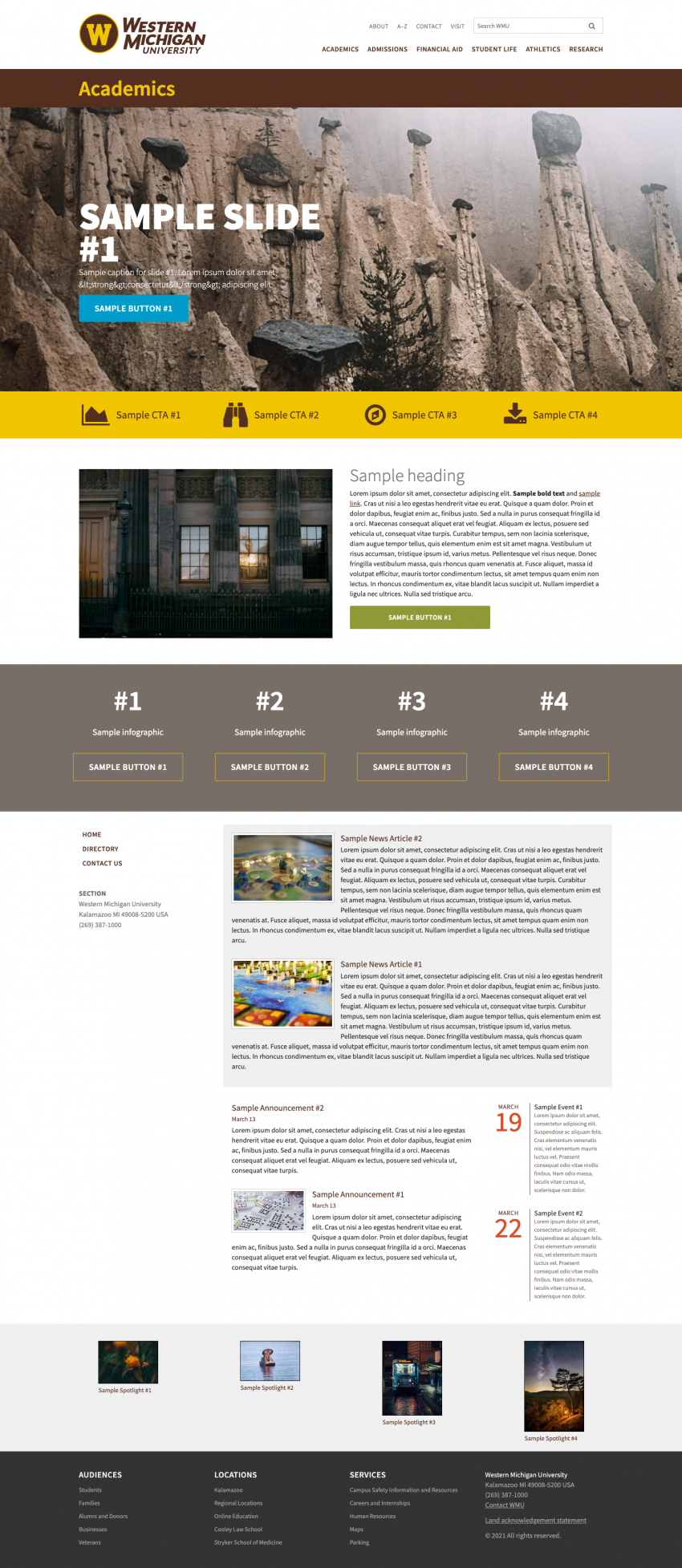screenshot of a landing page before conversion to flexible page